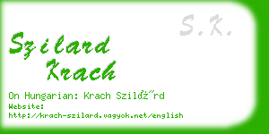 szilard krach business card